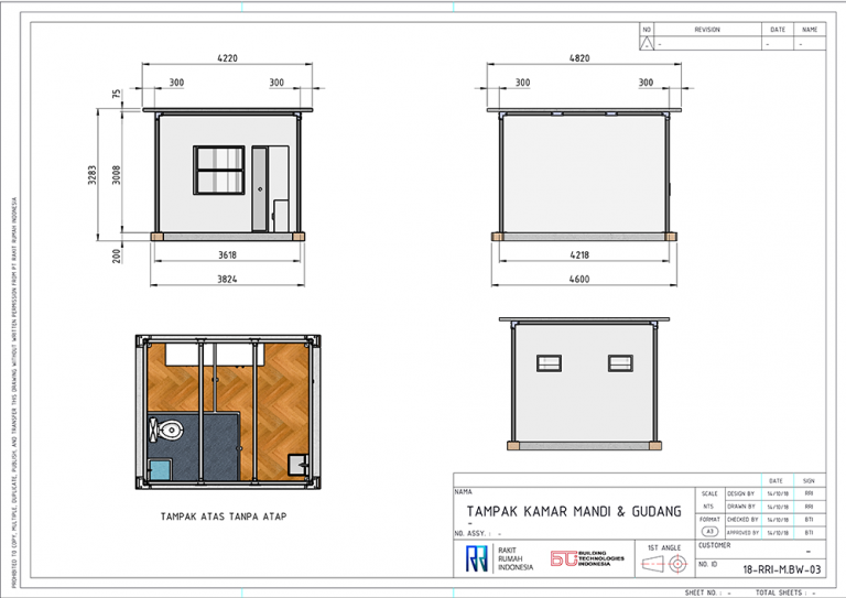Module – Bath Room + Warehouse – Rakit Rumah Indonesia